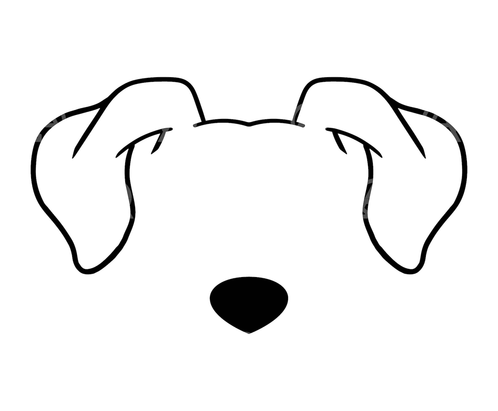 Dog Ears Svg, Dog Ears Cut File, Animal Svg, Pet Ears, Puppy Svg, Dog ...