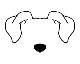 Dog Ears Svg, Dog Ears Cut File, Animal Svg, Pet Ears, Puppy Svg, Dog Mom Svg, Dog Dad Svg, Dog Head, Cricut, Silhouette, Stencil, Sticker.