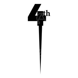 4e Svg de gâteau, 4e fichier de coupe de gâteau, 4e anniversaire Svg, numéro de gâteau, 4e âge de gâteau Svg, gâteau de joyeux anniversaire, vecteur.