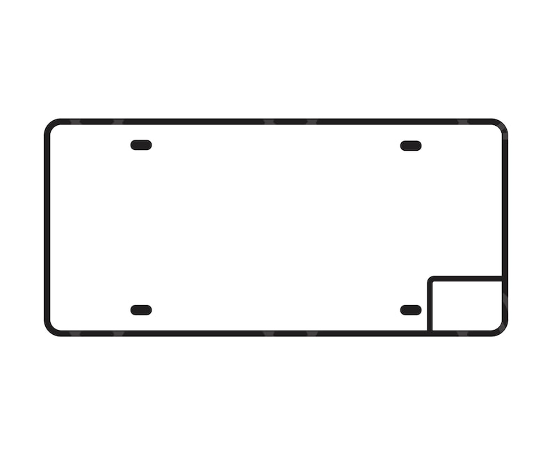 License Plate Svg, License Plate Cut File, Car License Plate Svg, Blank