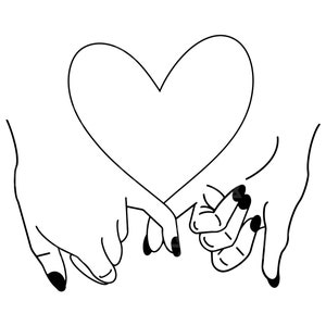 Pinky Versprechen SVG, Liebe Hände SVG, Pinky Versprechen geschnitten Datei, Paar Hände SVG, Freundschafts-Svg, Hochzeit, bester Freund, Bestie SVG, Silhouette.