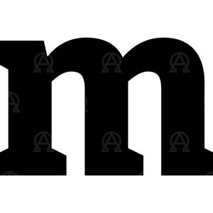 Letra M minúscula Svg, Letra M minúscula Svg, Monograma da letra M, Alfabeto, Letra M Png, Letra M Clipart, Cricut, Silhueta, Estêncil.