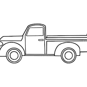 Pick Up Truck Svg, Pickup Truck Cut File, Car Svg, Vintage Truck, Christmas Pick Up Truck, Vector Clipart, Cricut, Silhouette, Stencil.