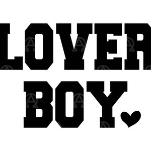 Lover Boy Heart Svg, Lover Boy Cut File, Valantines Day Svg, Te amo Svg, Regalo para parejas, Mamá y Niño, Clipart, Cricut, Silueta.