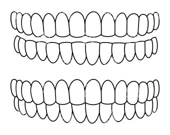 Teeth Svg, Teeth Cut file, Tooth Svg, Smiling Svg, Dentist Svg, Dental Svg, Funny Svg, Clipart, Cricut, Silhouette, Stencil, Sticker.