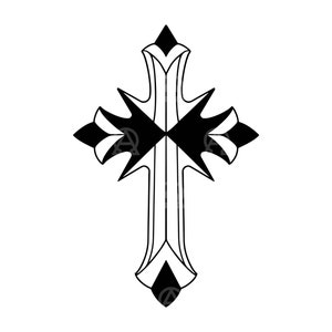 Christian Cross Svg, Christian Cross Cut file, Cross Clip Art, Jesus Christ Svg, Catholic, Faith over Fear, Cricut, Silhouette, Stencil.