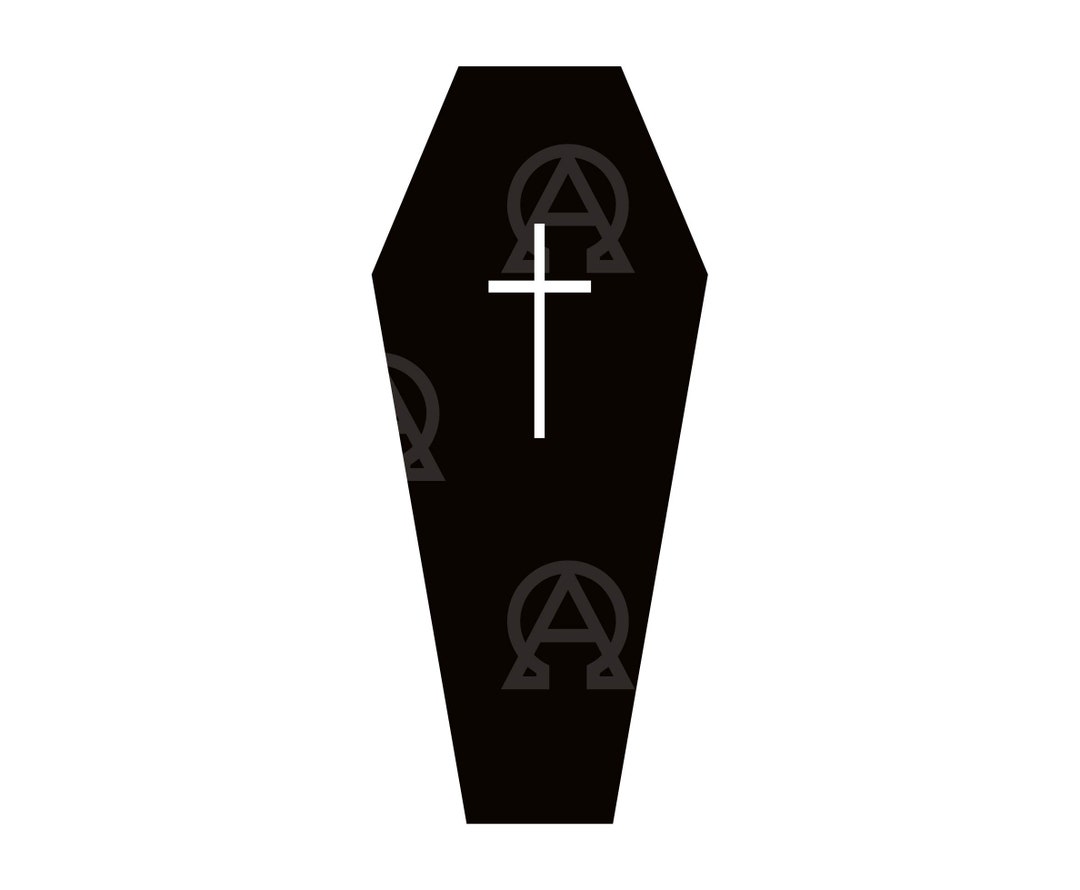 Coffin Svg, Coffin With Cross Svg, Coffin Cut File, Tomb Svg, Halloween