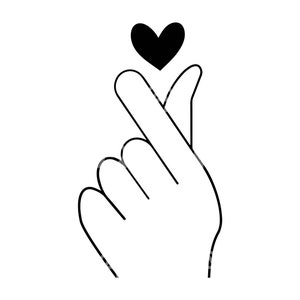 koreanische Herz Finger Datei, koreanische Herz Finger geschnitten Datei, ich liebe dich Zeichen svg, koreanische Herz Finger Clipart, Cricut, Silhouette, Aufkleber.