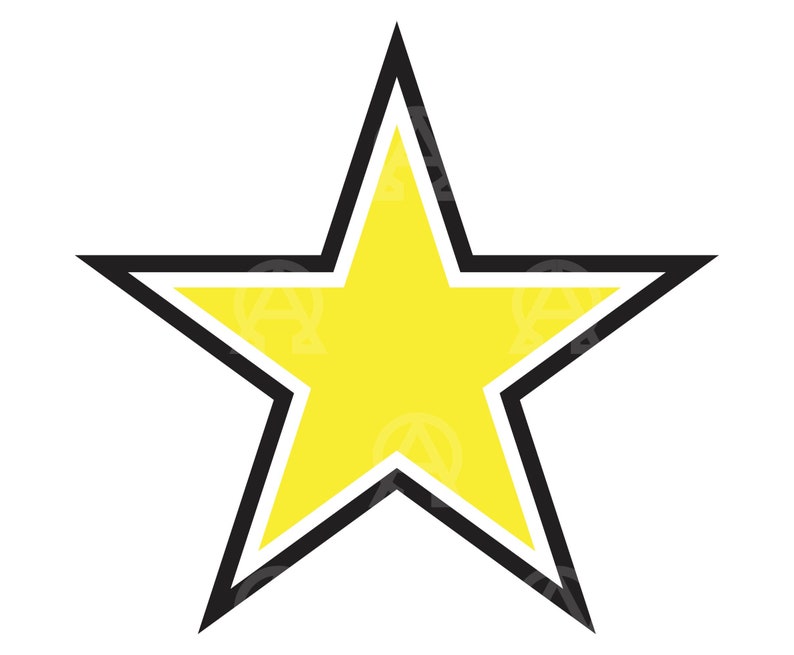 Star Svg, Star Cut File, Star Outline Desing, Double Star Svg, Star