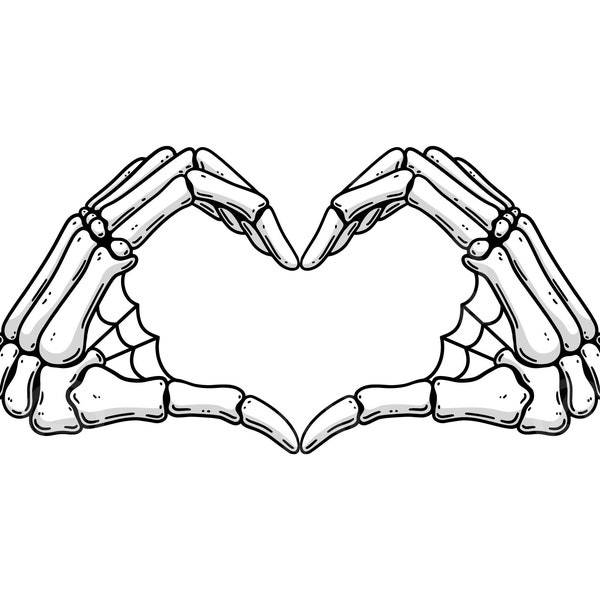 Skeleton Heart Hands Svg, Skeleton Heart Hands Cut file, Skeleton Love Svg, Halloween Cut File, Skeleton Hand Svg, Skeleton Svg,Skeleton Png