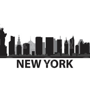 New York Skyline SVG, New York geschnitten Datei, NYC Skyline svg, Stadt Skyline svg, New York Skyline Silhouette, Stadt svg, New York City svg, Vektor