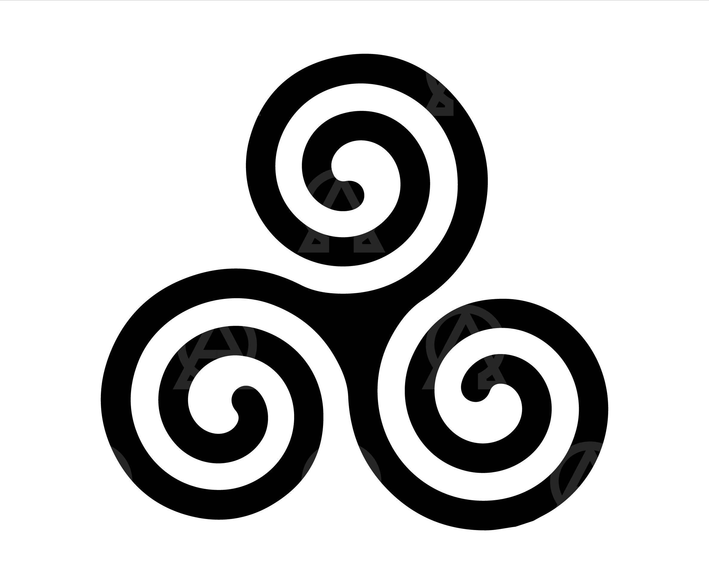 Triskele Svg, Triskelion  Silhouette, Triskele Cut File, Celtic Triskelion  Svg, Wicca Svg, Triskelion  Clipart, Cricut, Sticker, Stencil.