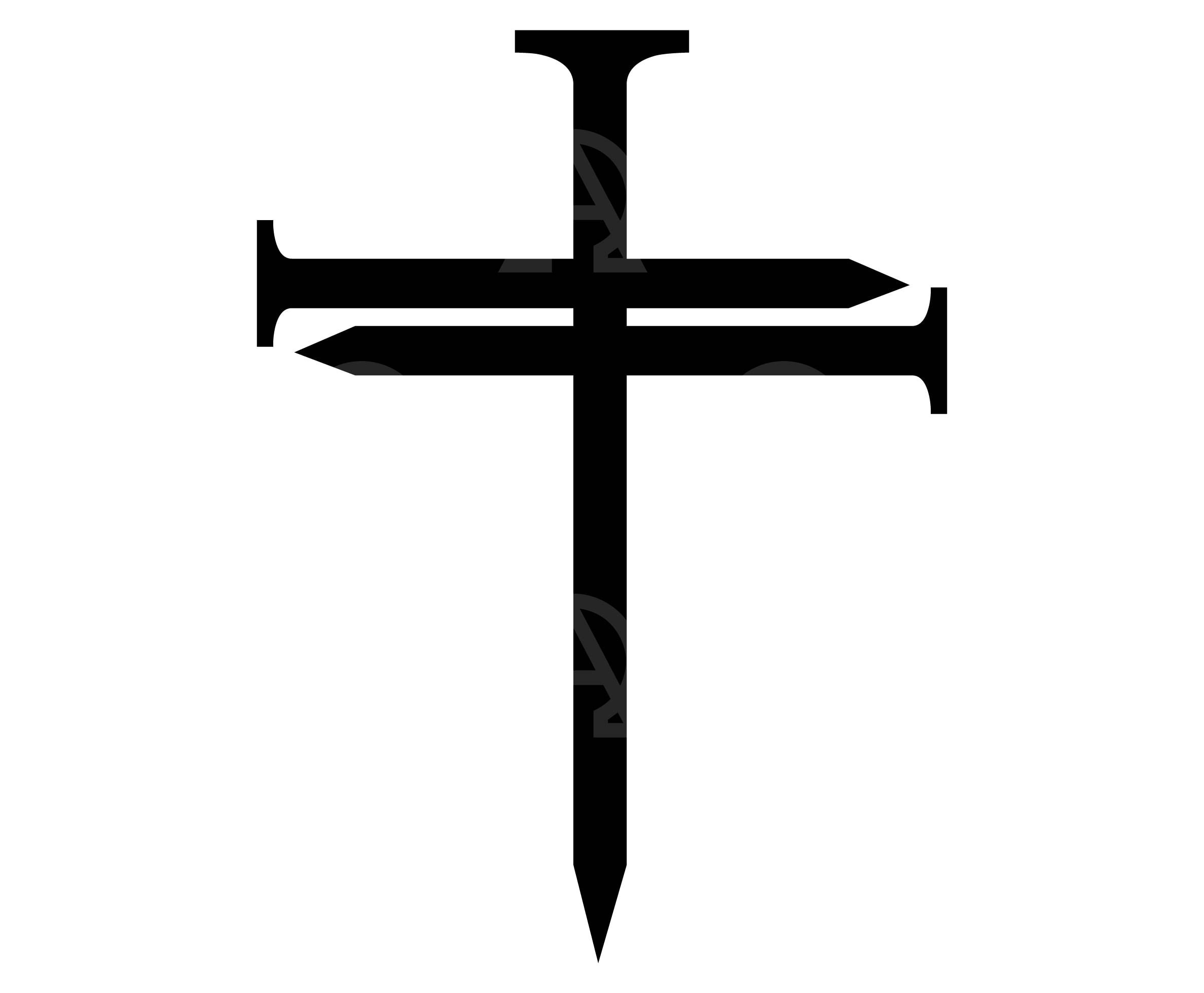 Nail Cross Svg, Nail Cross Cut File, Jesus Christ Svg, Christian Nail