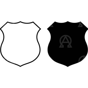Police Badge Svg, Police Badge Cut Files, Police Badge Vector, Silhouette Police Badge, Cop Bagde Svg, Police Cut File, Police Shield Svg.