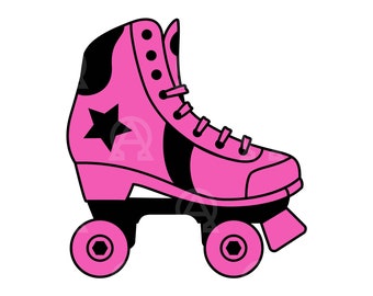 Roller Skate Svg, Roller Skate Cut File, Roller Skating Svg, Skate Svg, Girl Power Svg, Roller Girl Svg, Birthday Cut File, Vector, Clipart.