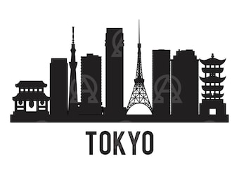 Tokyo Svg, Tokyo Cut File, Tokyo Skyline Svg, City Svg, Japan Svg, Tokyo Japan Png, Tokyo City Skyline, Tokyo Silhouette, Tokyo Clipart.