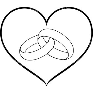 結婚指輪ハート SVG、結婚指輪カットファイル、結婚バンド SVG、新婚 SVG、婚約指輪 SVG、ダイヤモンドリング、ジュエリー SVG。
