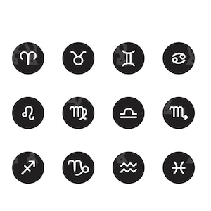 Sternzeichen SVG, Sternzeichen geschnitten Datei, 12 Sternzeichen Symbole, Horoskop Astrologie Bundle SVG, Sternzeichen Silhouette, Schablone, Clipart, Png.