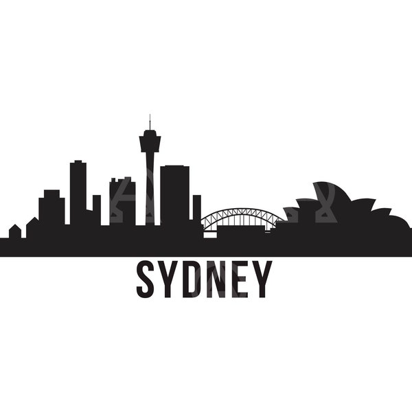 Sydney Svg, Sydney Cut File, Sydney Skyline Svg, City Svg, Sydney Opera House, Australia, Harbour Brigde, Sydnet Tower Eye, Sydney City Svg.