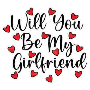 ¿Serás mi novia svg, sé mi archivo de corte de novia, novia svg, día de San Valentín svg, te amo svg, una chica amada svg, vector