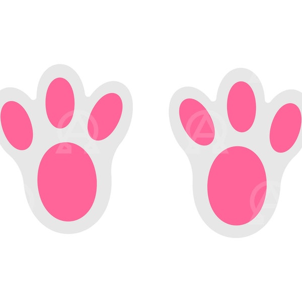 Bunny Feet  Svg, Bunny Feet Cut File, Easter Bunny Feet Svg, Easter Svg, Bunny Feet Silhouette, Bunny Feet Png , Pink Bunny Feet Svg, Vector