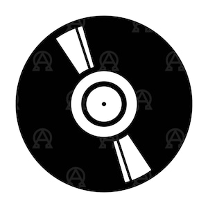 Gravar Svg de Disco, Gravar Arquivo de Corte de Disco, Svg de Disco de Música, Svg de Reprodutor de Gravação, Svg de Álbum, Svg de Reprodutor de Disco, Gravação de Música, Estêncil, Adesivo, Vinil.