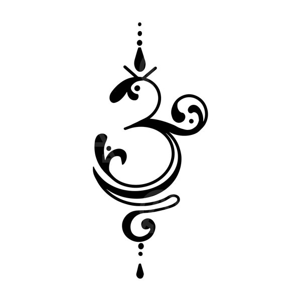 Sacred Om Svg, Sacred Om Cut File, Om Aum Symbol, Mantra, Buddhism, Hinduism, Jainism Statement, Meditation Svg, Reiki Symbol, Om Symbol.