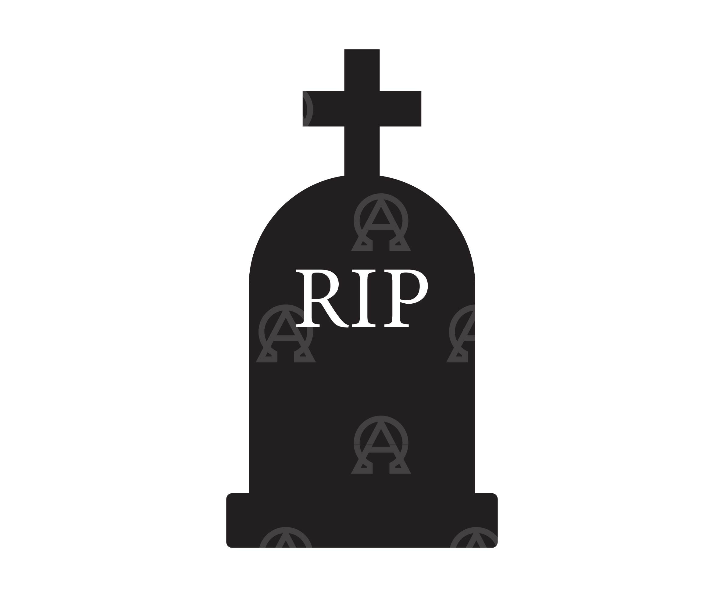 Rip Gravestone Icon Black PNG & SVG Design For T-Shirts