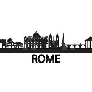 Rome Svg, Rome gesneden bestand, Rome Skyline Svg, stad Svg, Skyline van Italië, Rome silhouet, Italië Svg, Rome Clipart, Rome Cityscape Svg, Rome Vector.