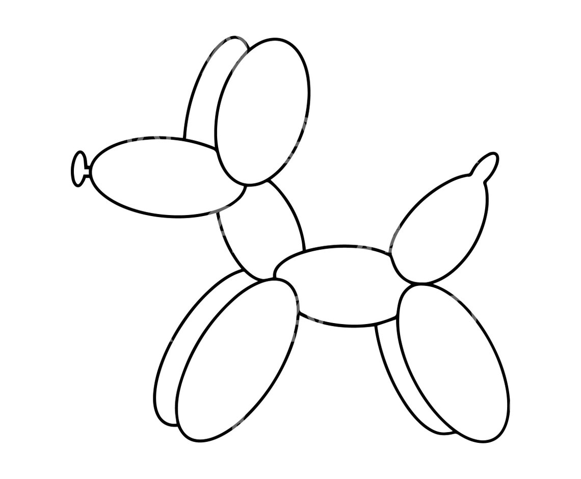 Balloon Dog Svg Balloon Dog Cut File Balloon Animal Svg Etsy