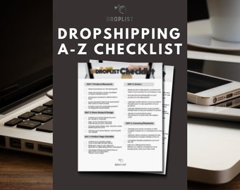 Ultimate Dropshipping Shopify Checklist, 7-Day Step-by-Step Progress, A-Z Store Checklist, Dropshipping Digital Luxury Template, Printable