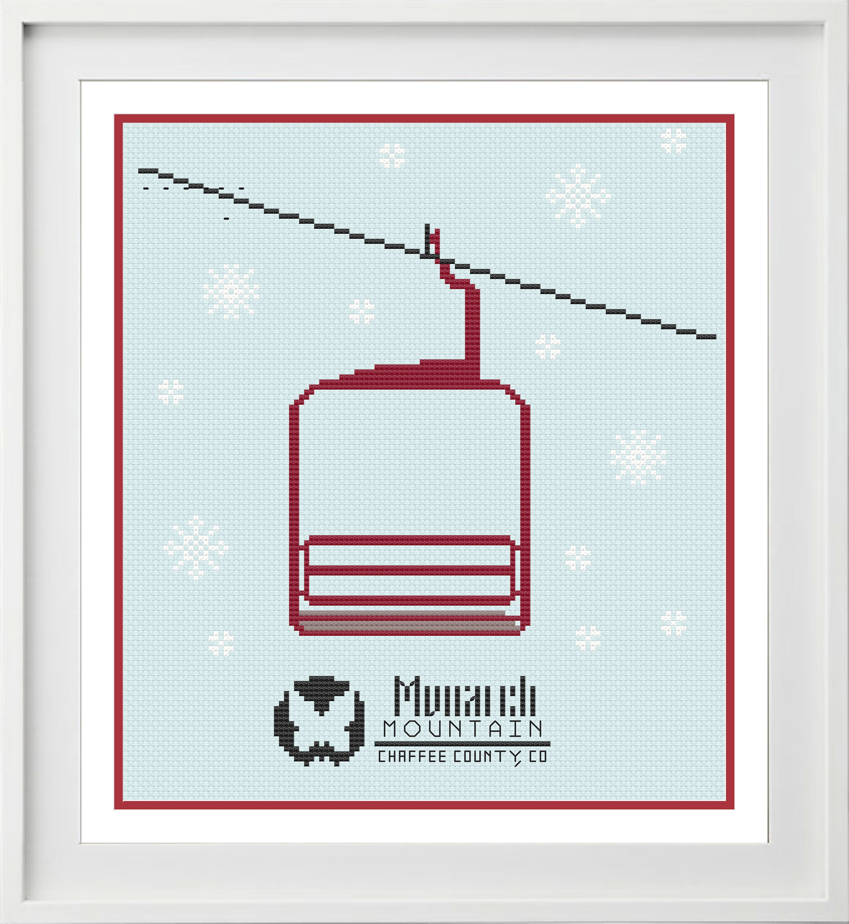 Ski Lift Series: Monarch Mountain - Colorado Cross Stitch Pattern - Etsy