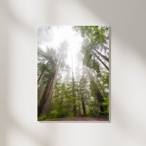 Tree Digital Painting, Watercolor Forest Art, Instant Download Painting, Home Decor.