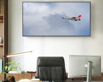 Wall Art, F-16 Fighting Falcon Jet, Color Print