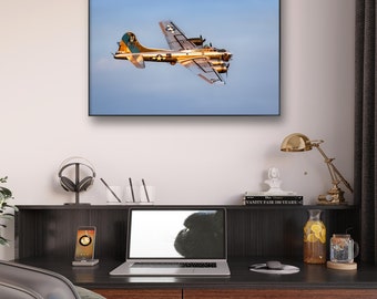 Aviation Decor, B-17 WWII Bomber &quot;Sentimental Journey&quot;, Warbird, Wall Art, Fine Art Photography