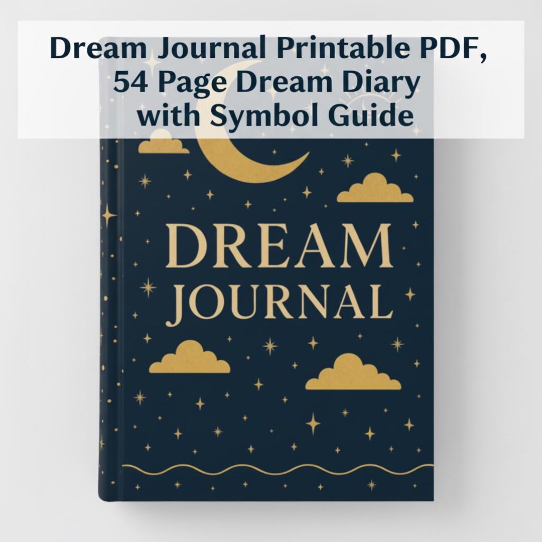 Dream Journal Printable PDF, 54 Page Dream Diary With Symbol Guide - Etsy