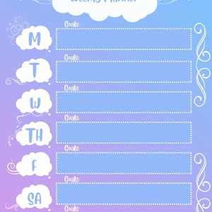 Weekly planner, daily planner, digital weekly planner, printable weekly planner, design weekly planner, instant digital download, to do list
