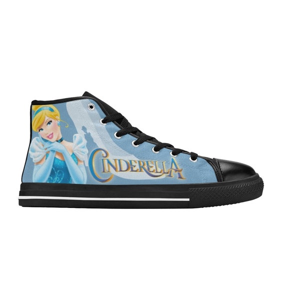 Cinderella Shoes High Top Sneakers. Birthday Gift. Custom 