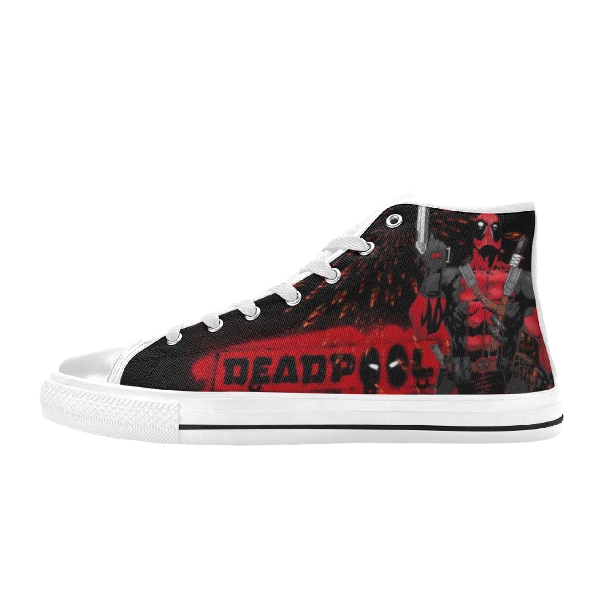 Custom Hand-Painted Deadpool Converse Chuck Taylor High Tops - Men\'s 10 /... Deadpool and Wolverine Movie Hand-Painted High Top Converse  main image 2