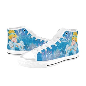 Cinderella Custom Canvas High Top Sneakers, Best for Gift, Wedding Present & Others