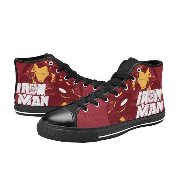 Iron Man Canvas High Top Sneakers, Best for Gift, Wedding Present and Others