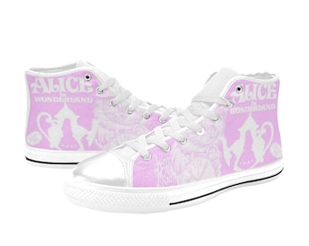 Alice in Wonderland High Top Sneakers Custom Canvas Shoes
