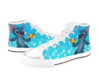 Stitch Custom Canvas High Top Sneakers