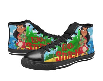 Lilo & Stitch Custom Canvas High Top Sneakers