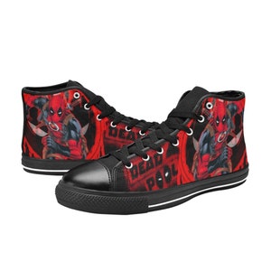 Deadpool Canvas High Top Sneakers: Unisex Fashion Shoes