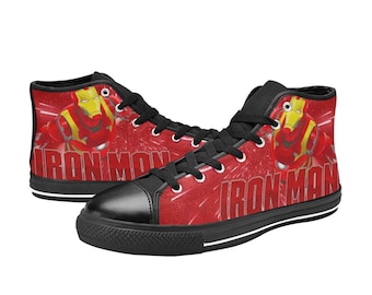 Iron Man Custom High Top Sneakers for Fans, Adults, Kids, Women and Men