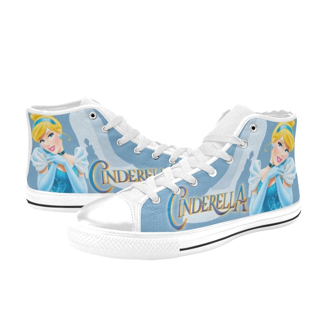 Cinderella Canvas High Top Sneakers, Custom Design