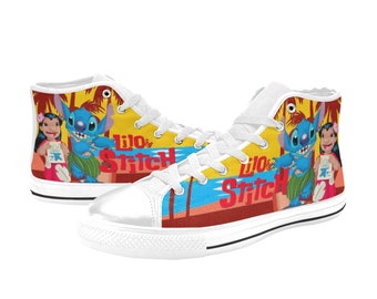 Lilo & Stitch Custom Canvas High Top Sneakers