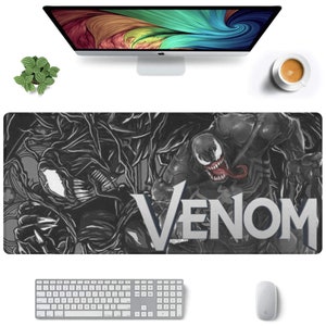 Venom Custom Mouse Pad: Stitched Edges, Gamer Desk Mat (35” x 16”)