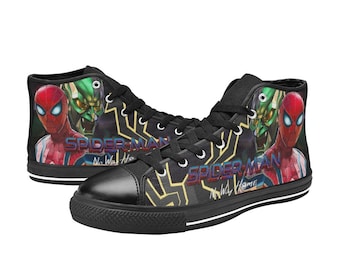 Zapatillas altas de lona de Spiderman para fans, adultos, niños, mujeres y hombres.